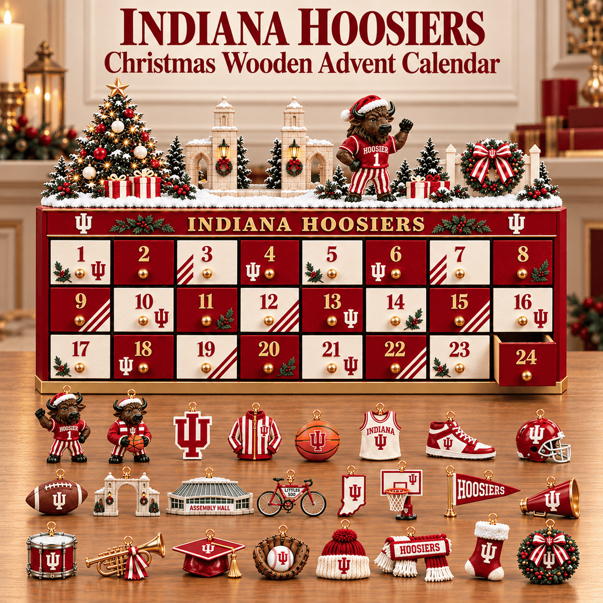 Premium IDH Christmas Wooden Advent Calendar TTMH