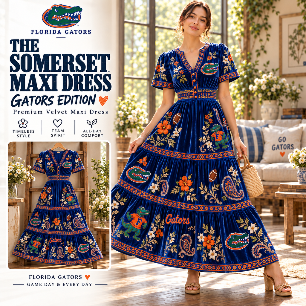 FGT Premium Embroidered Velvet Maxi Dress PTKL
