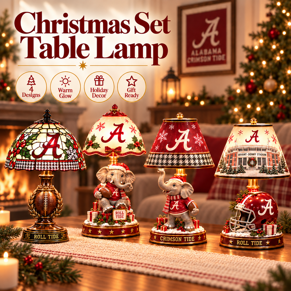 ACT Premium Vintage Christmas Table Lamp Set TNSM