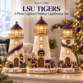 LSU Premium Holiday Lighthouse Trio TMH