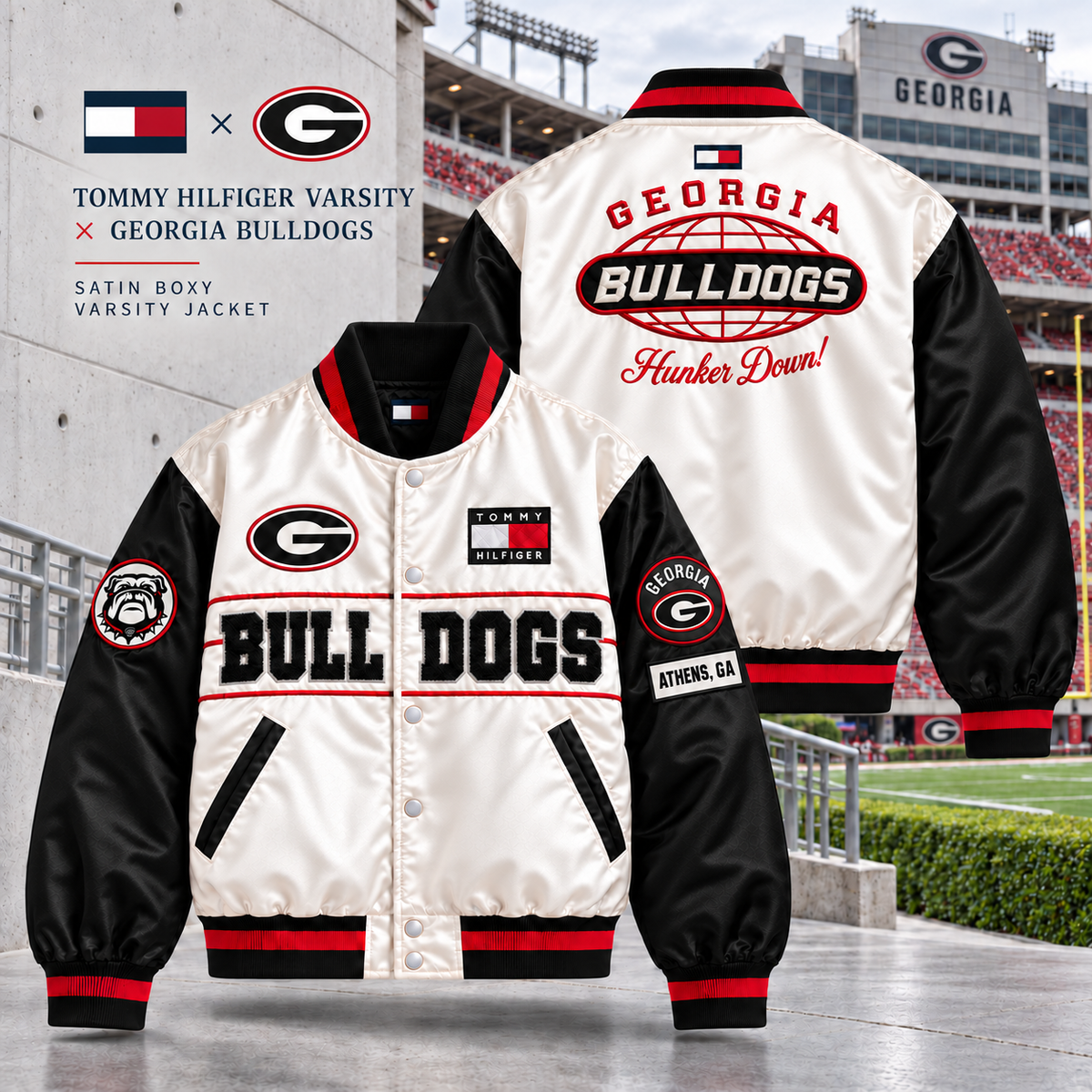 GGBD Satin Boxy Varsity Jacket NTKO