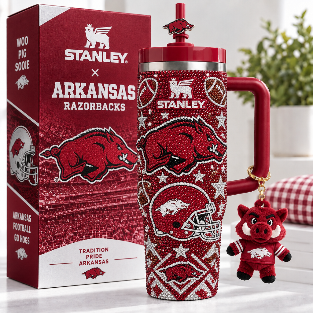 Arkansas Razorbacks 40oz Tumbler With Handle TTNL