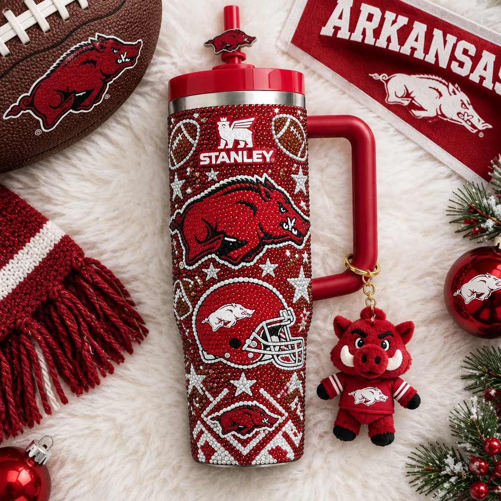 Arkansas Razorbacks 40oz Tumbler With Handle TTNL