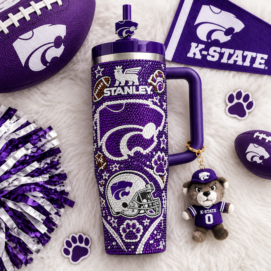Kansas State Wildcats 40oz Tumbler With Handle TTNL