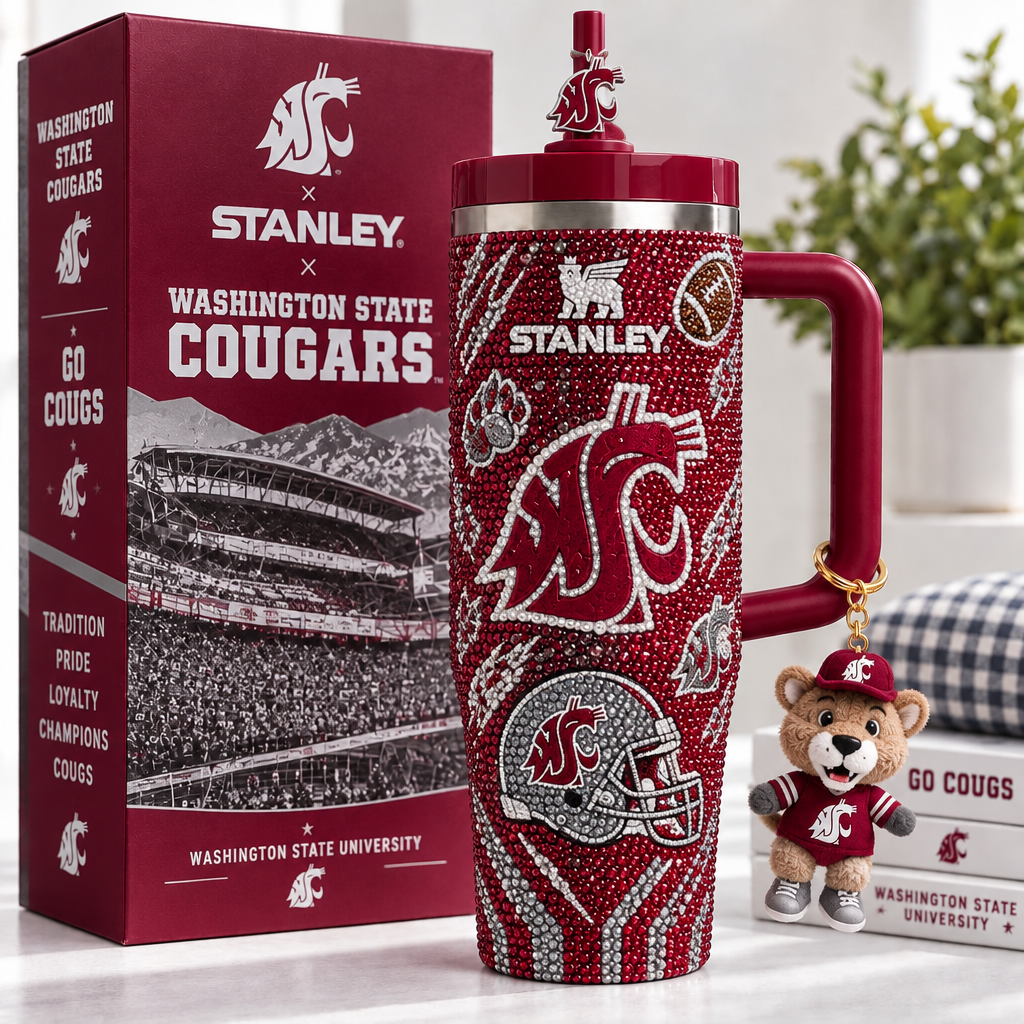Washington State Cougars 40oz Tumbler With Handle TTNL