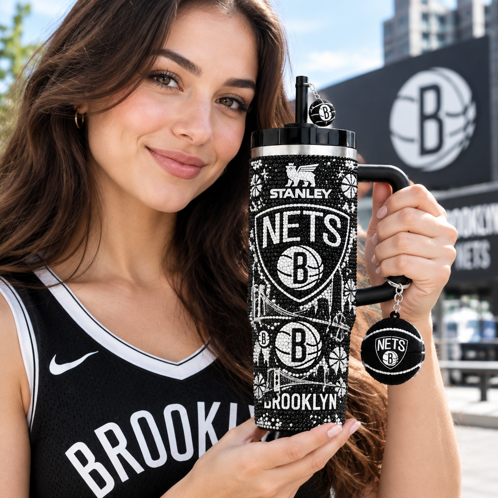 Brooklyn Nets 40oz Tumbler With Handle TTNL