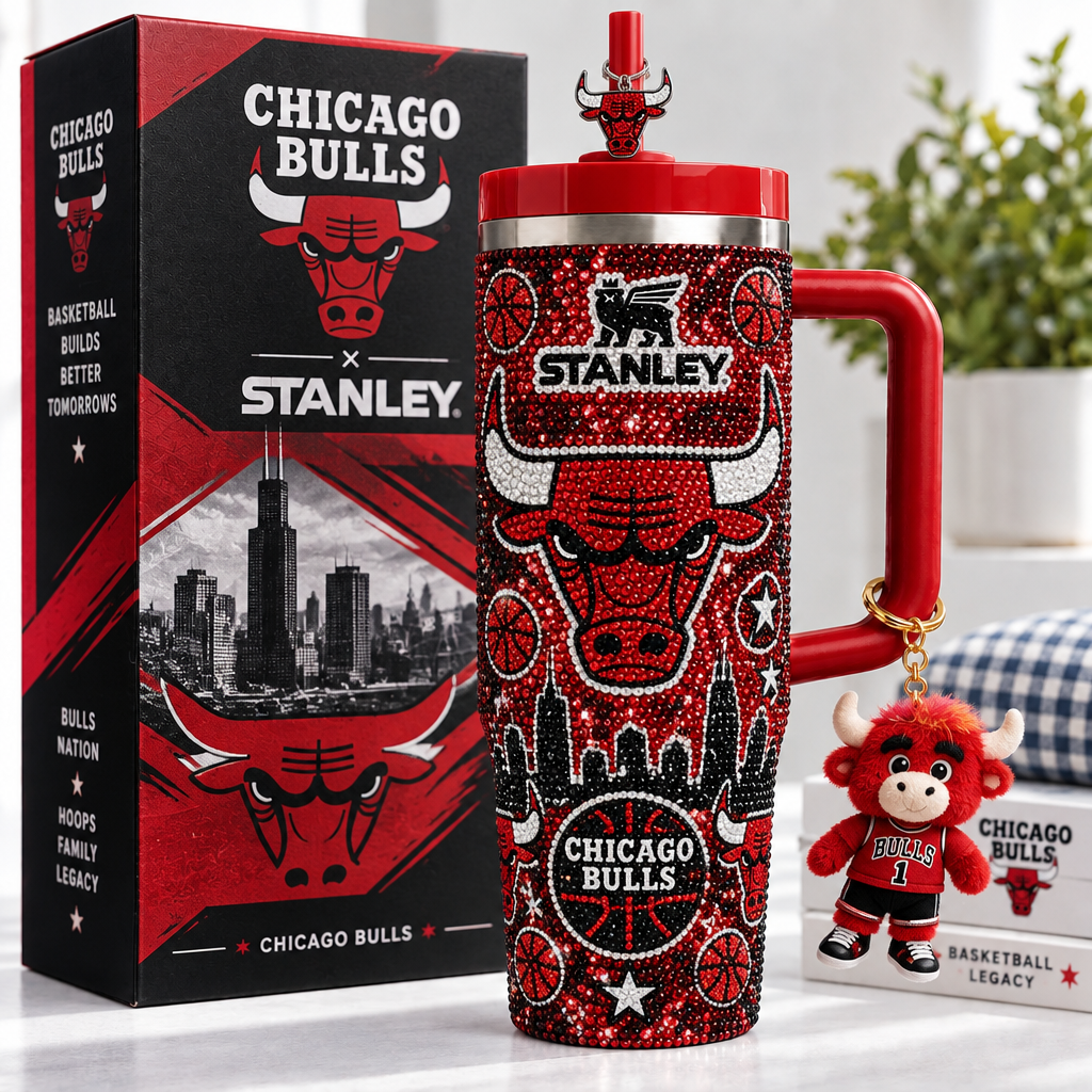 Chicago Bulls 40oz Tumbler With Handle TTNL