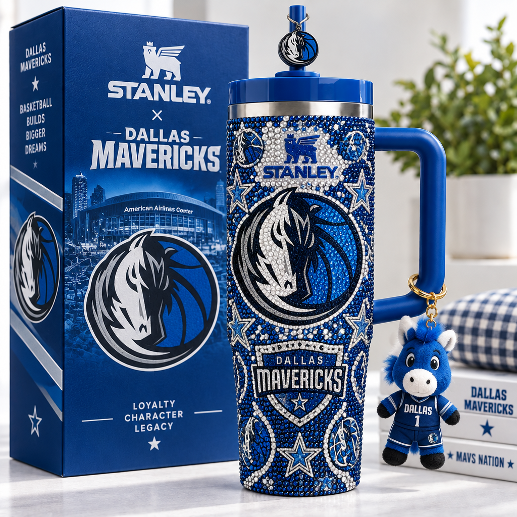 Dallas Mavericks 40oz Tumbler With Handle TTNL