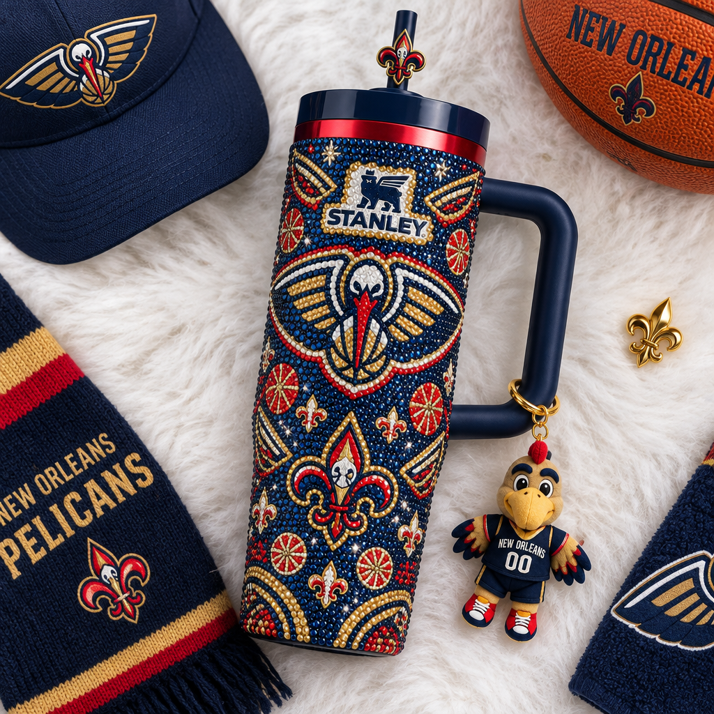New Orleans Pelicans 40oz Tumbler With Handle TTNL