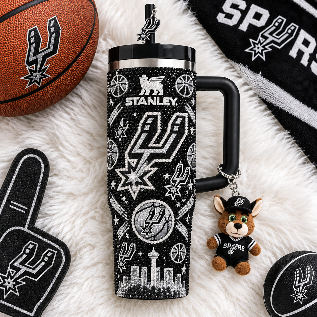 San Antonio Spurs 40oz Tumbler With Handle TTNL
