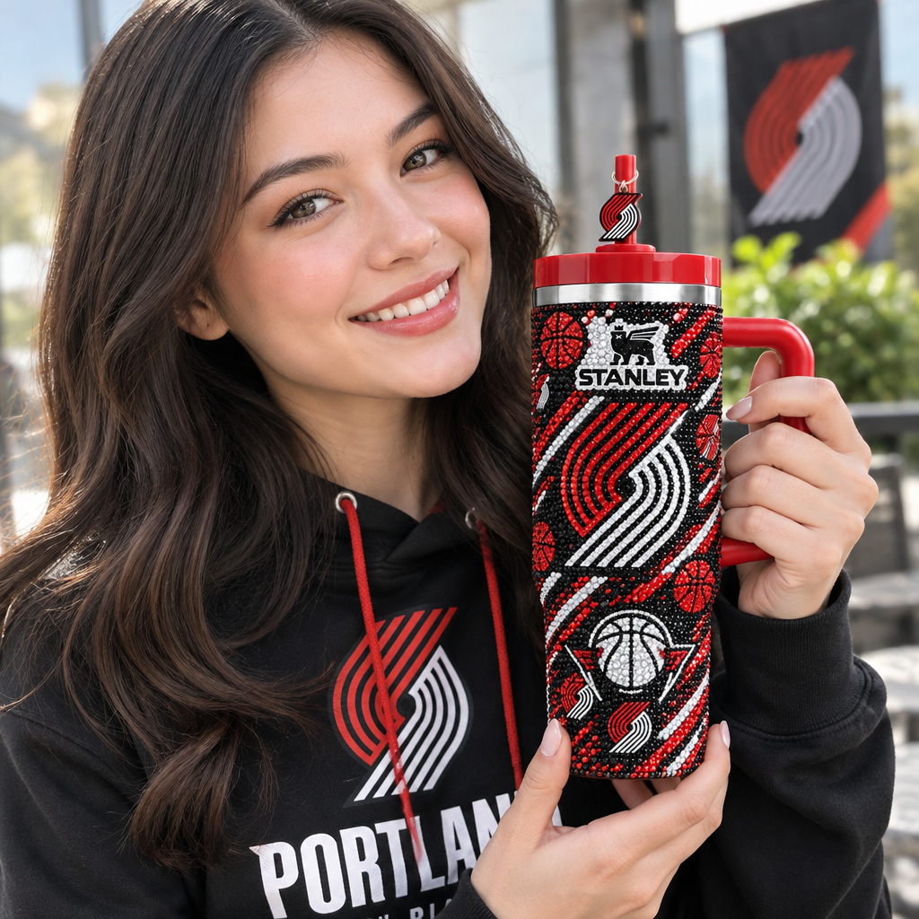 Portland Trail Blazers 40oz Tumbler With Handle TTNL