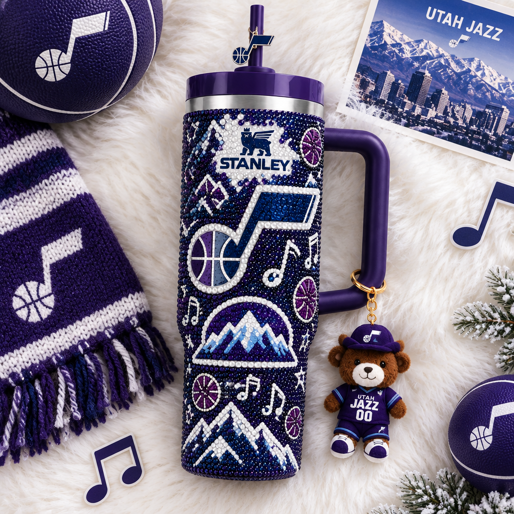 Utah Jazz 40oz Tumbler With Handle TTNL