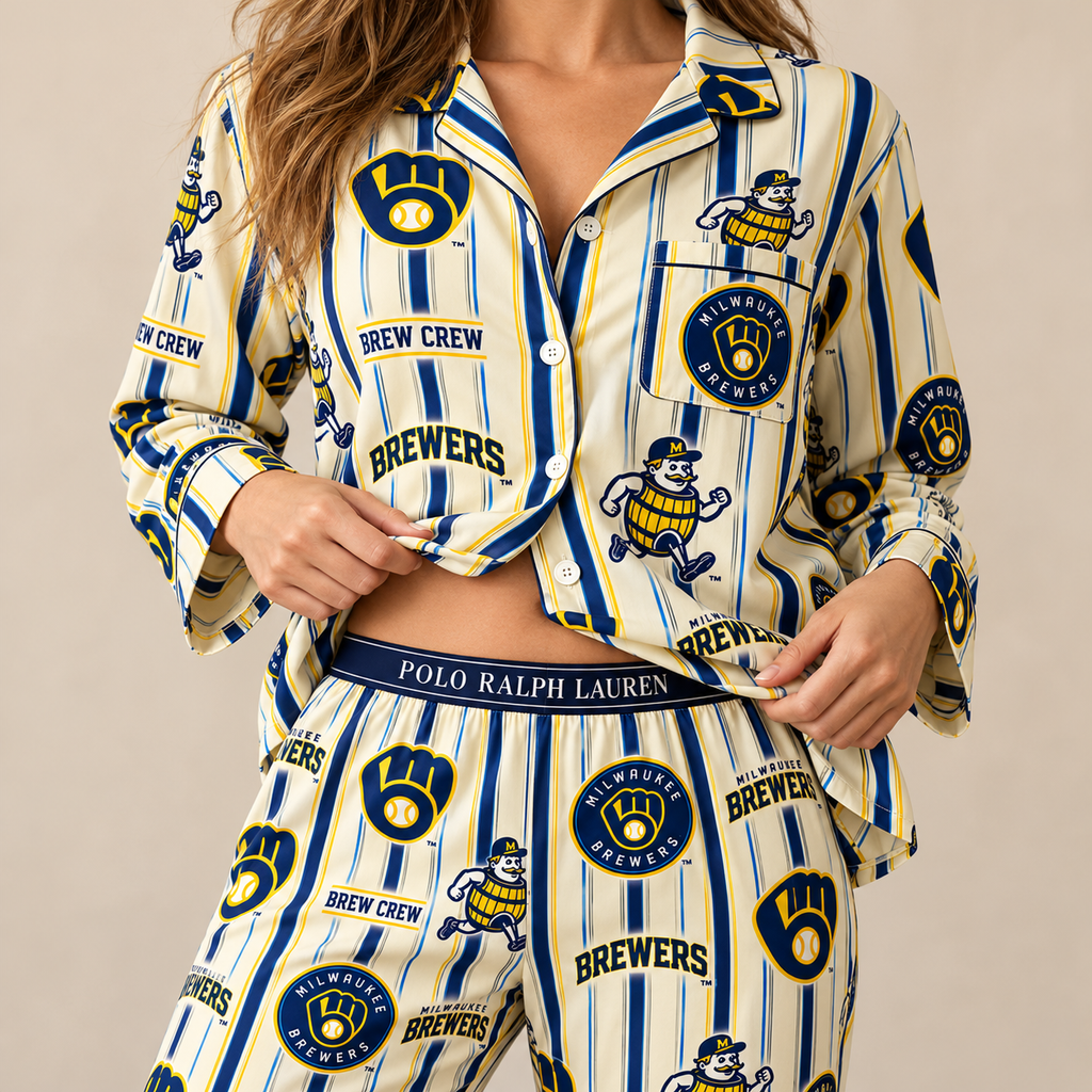 Premium MLKB Women's Printed Button-Up Pajama Set HTTT