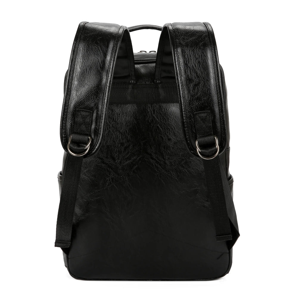 Casual Men's Business Large Capacity Leather Backpack Youth Travel Sheepskin Leisure Simple Men Shoulder Bags High Quality Bag