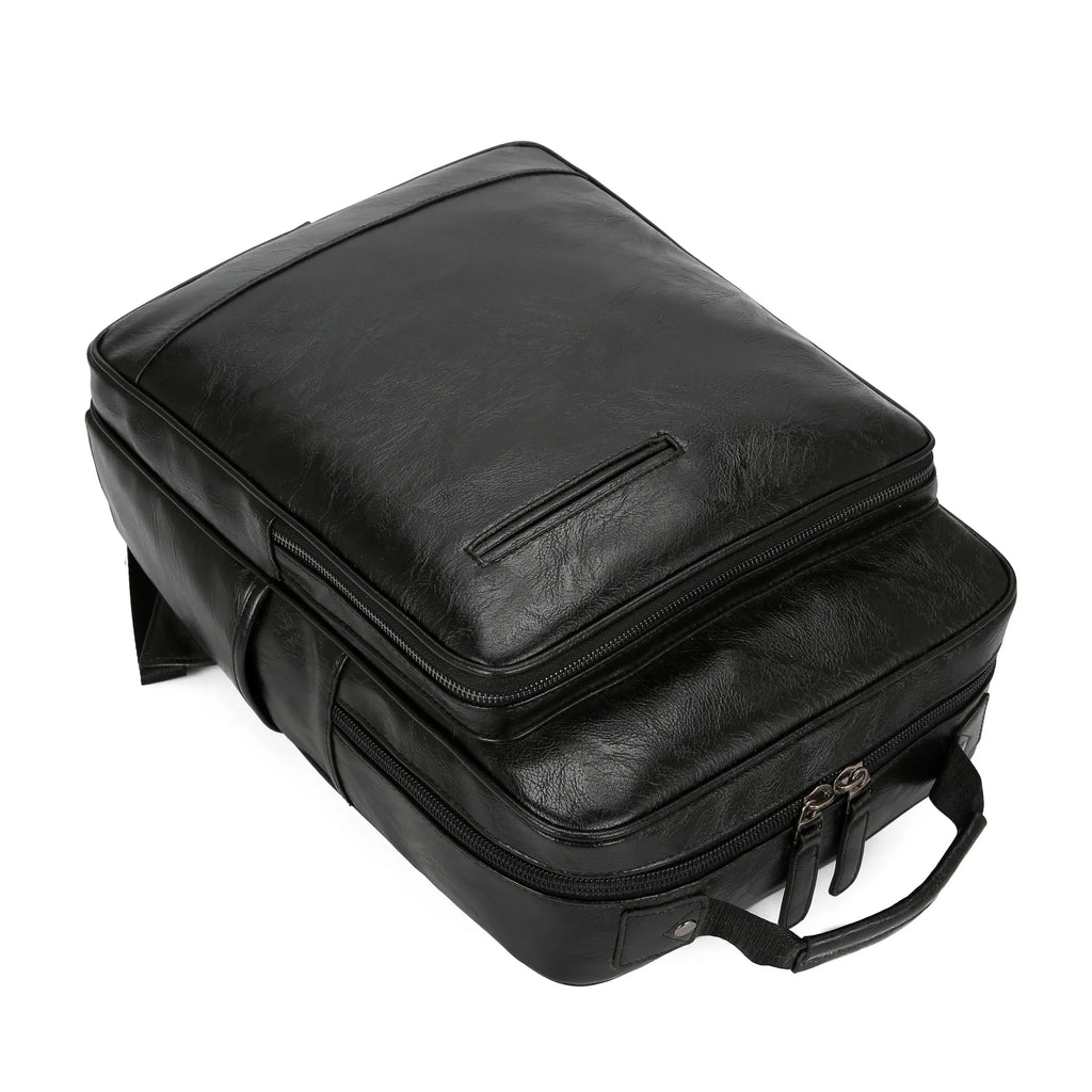 Casual Men's Business Large Capacity Leather Backpack Youth Travel Sheepskin Leisure Simple Men Shoulder Bags High Quality Bag