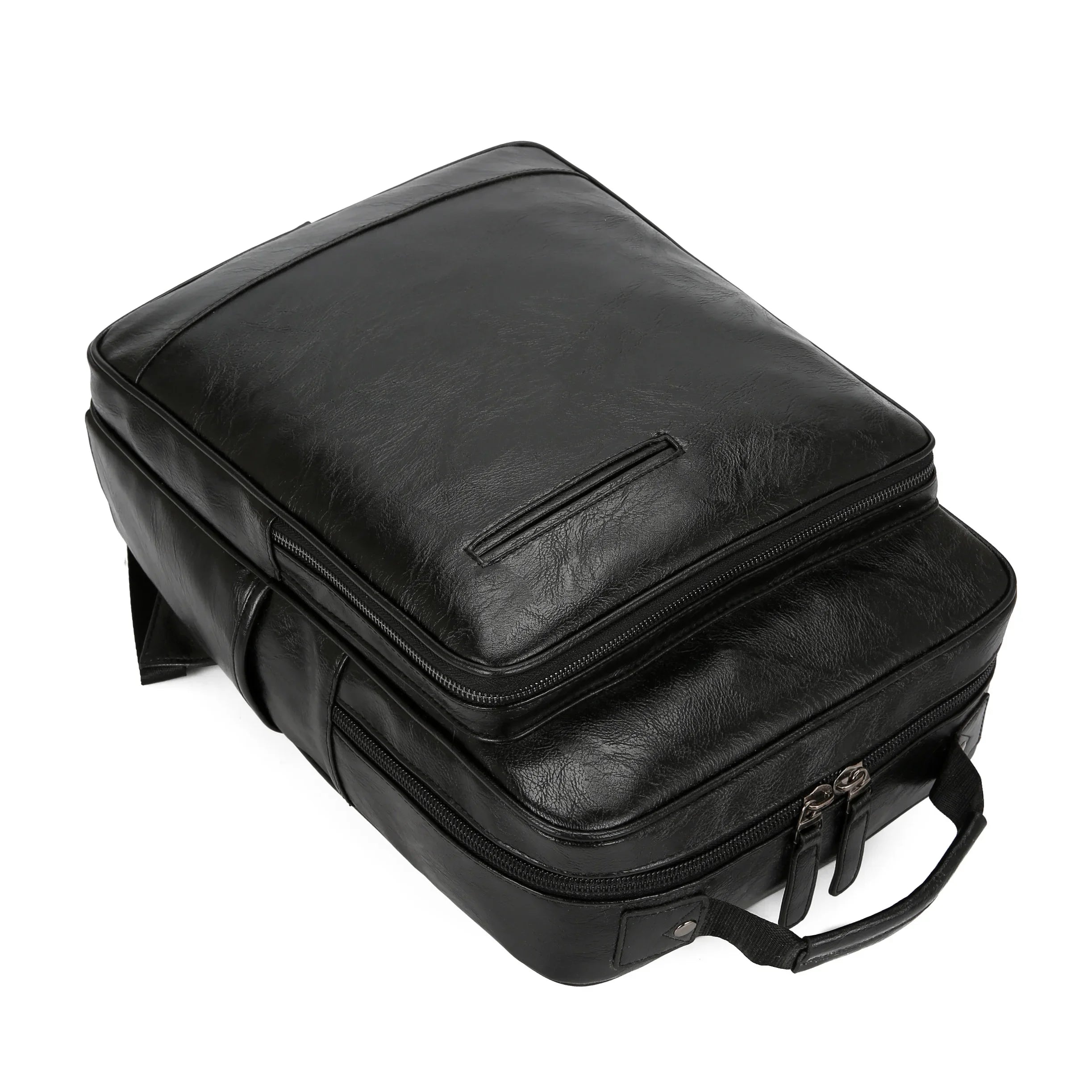 Casual Men's Business Large Capacity Leather Backpack Youth Travel Sheepskin Leisure Simple Men Shoulder Bags High Quality Bag