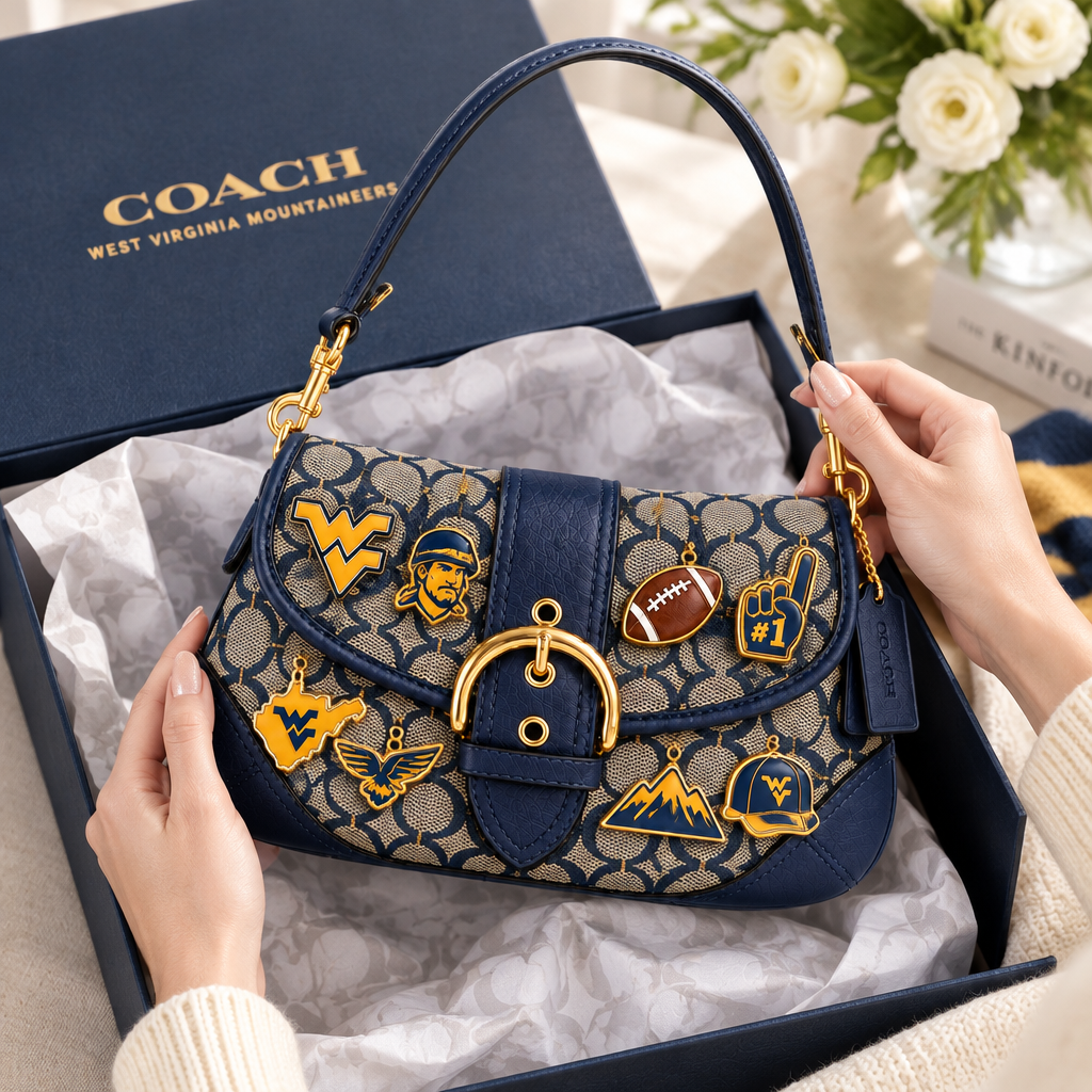 West Virginia Mountaineers Soho Bag With Charm