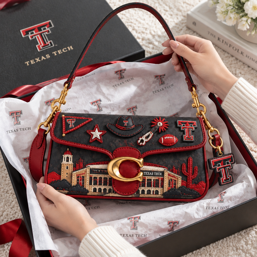 Texas Tech Red Raiders Coach Shoulder Cross With Charm