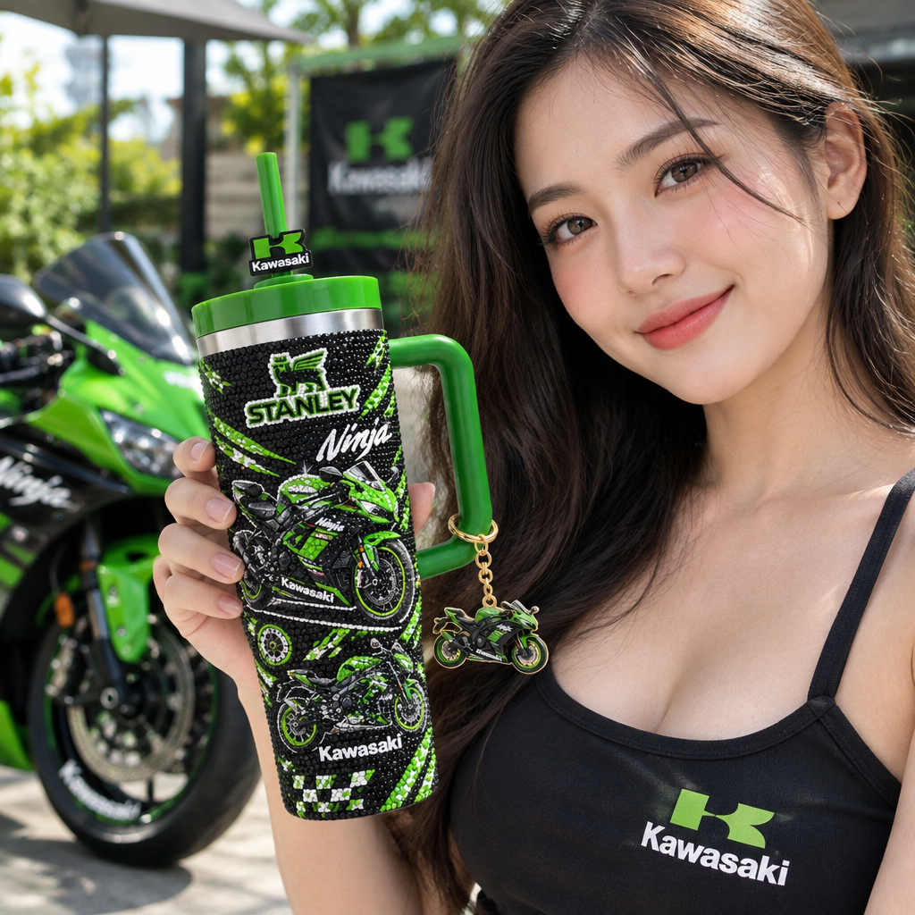 Kawasaki 40oz Tumbler With Handle TTNL