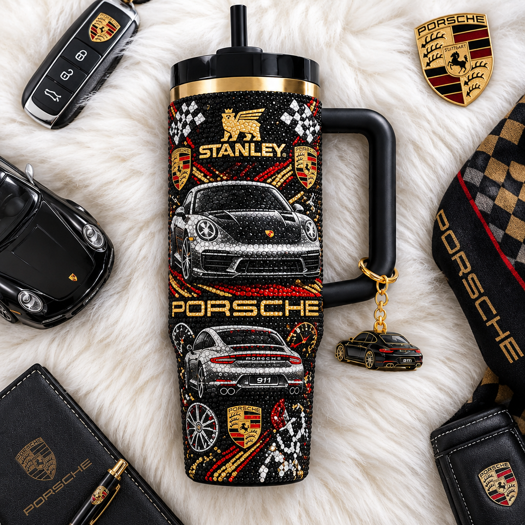 Porsche 40oz Tumbler With Handle TTNL