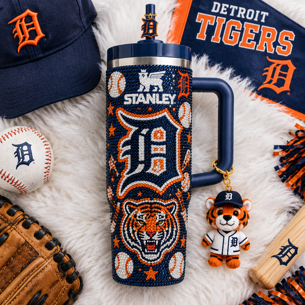 Detroit Tigers 40oz Tumbler With Handle TTNL