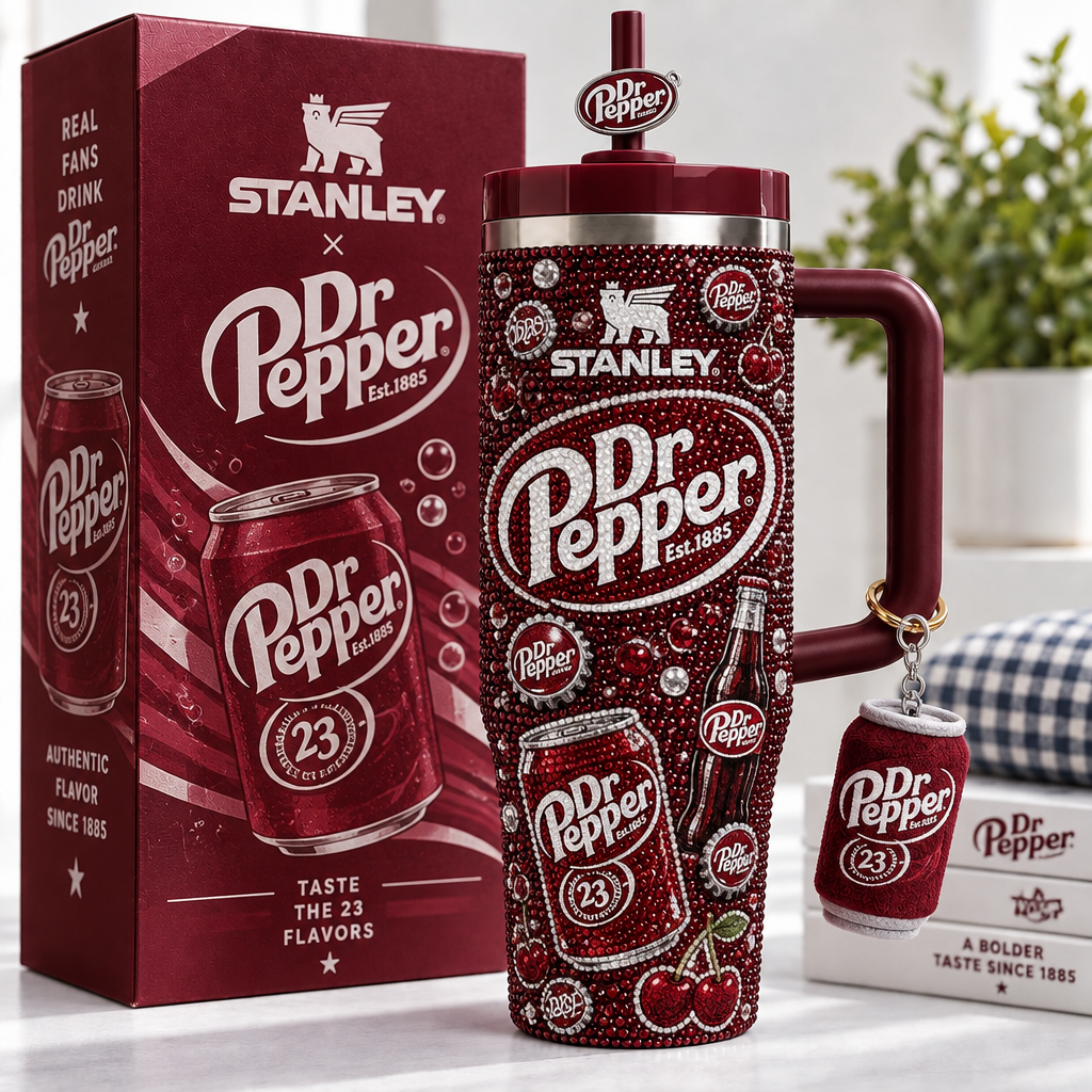 Dr Pepper 40oz Tumbler With Handle TTNL