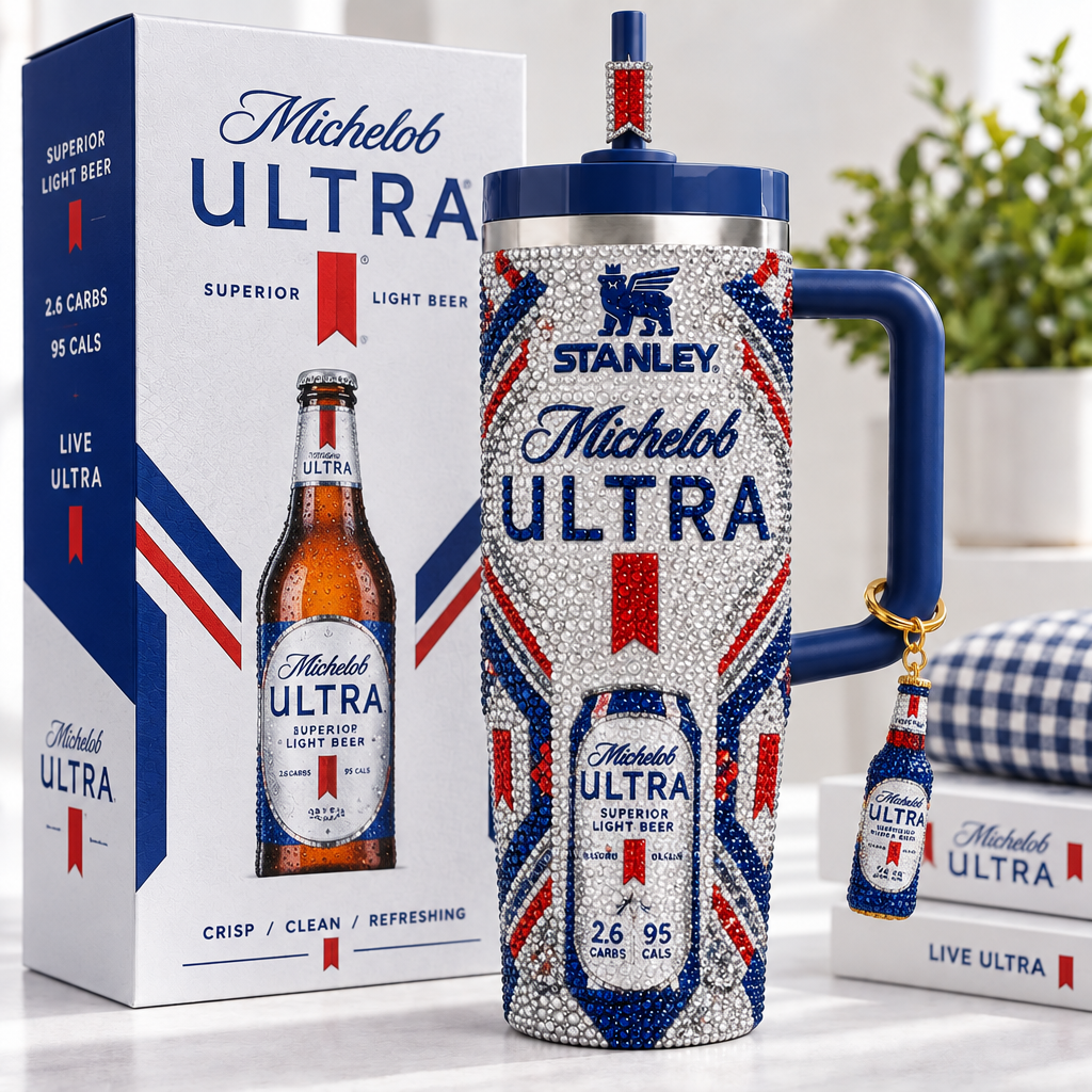 Michelob Ultra 40oz Tumbler With Handle TTNL