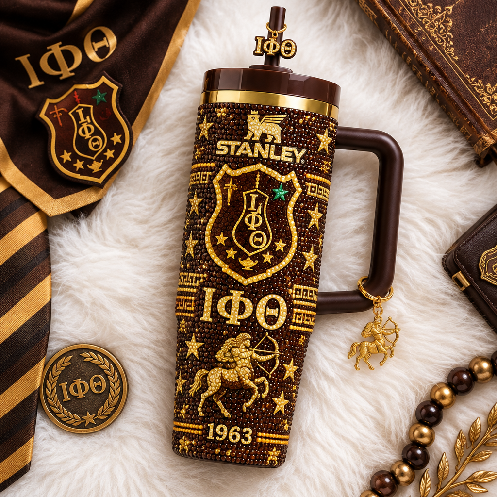 Iota Phi Theta 40oz Tumbler With Handle TTNL